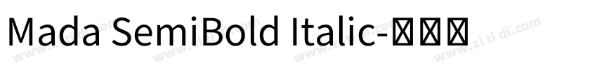 Mada SemiBold Italic字体转换